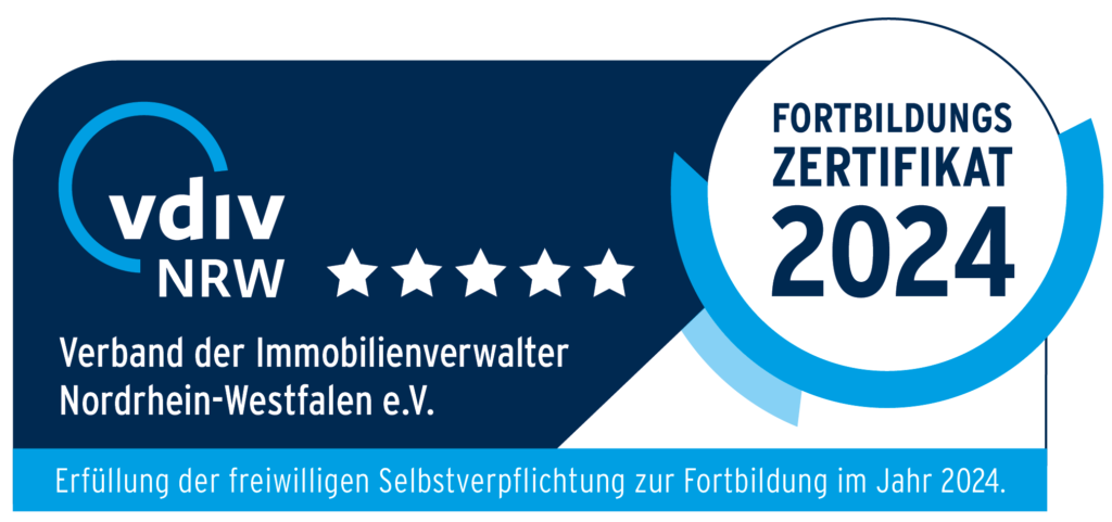 VDIV NRW Fortbildungszertifikat-Siegel 2024
