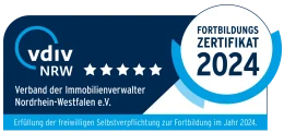 VDIV NRW Fortbildungszertifikat-Siegel 2024